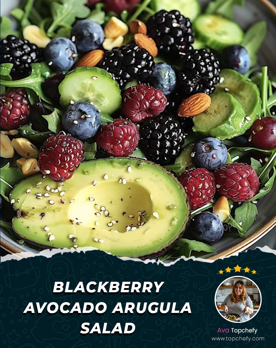 Blackberry Avocado Arugula salad