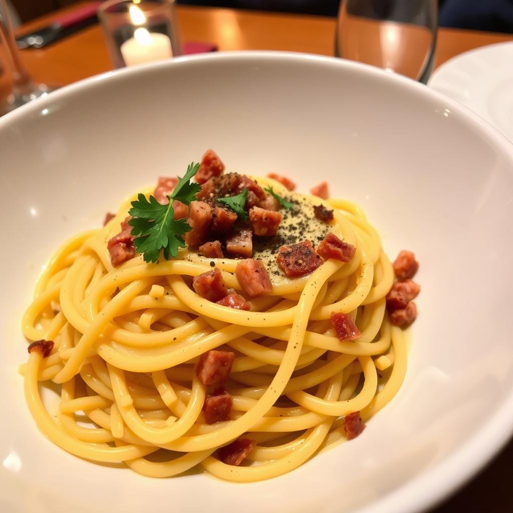 Authentic Spaghetti Carbonara Italian Dish Authentic Spaghetti Carbonara Italian Dish