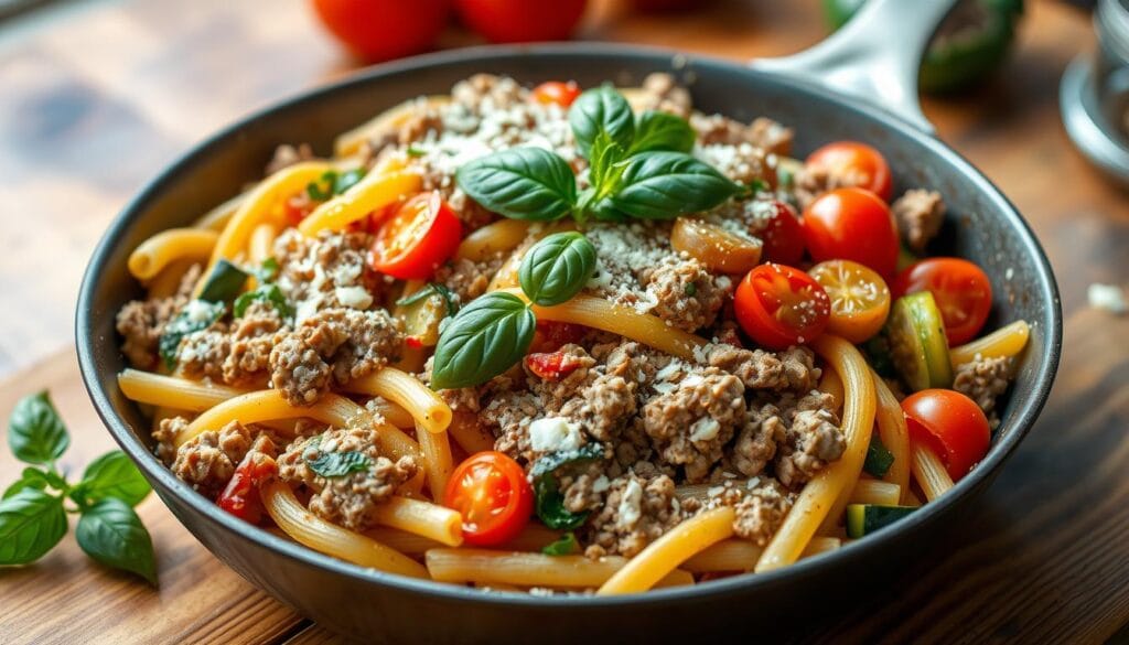 Ground Chuck Pasta Skillet Primavera Ground Chuck Pasta Skillet Primavera