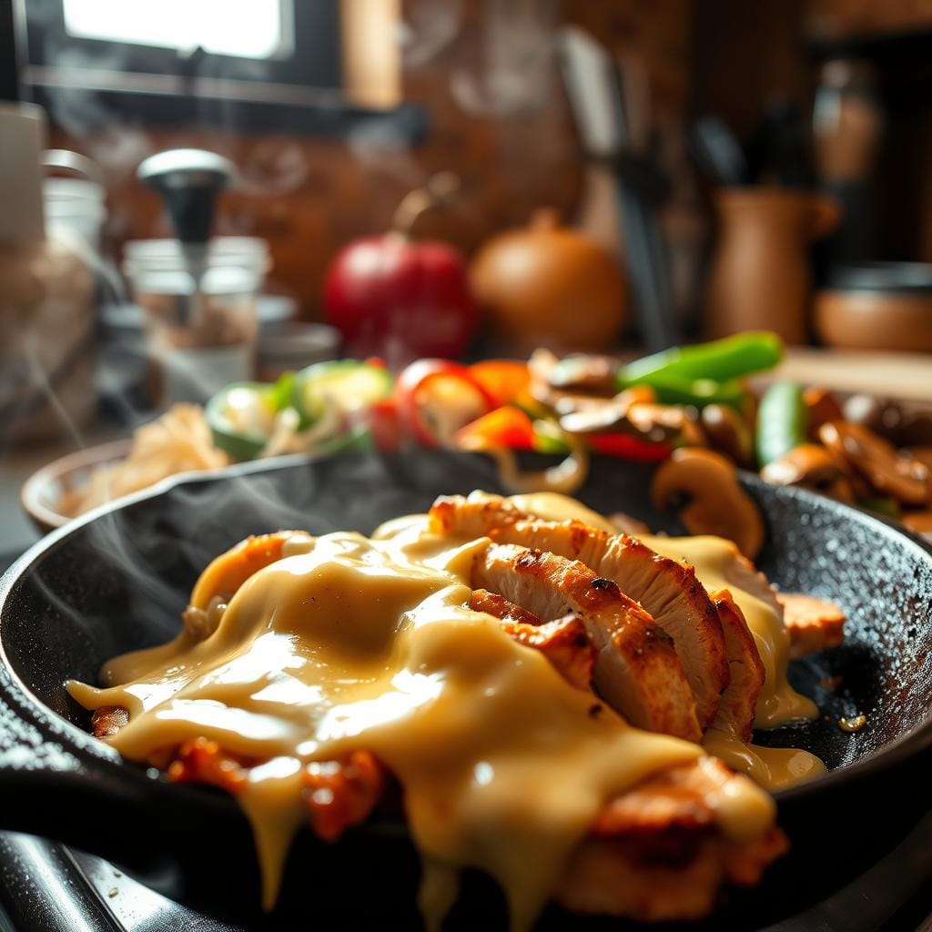 Chicken Cheesesteak Cooking Process Chicken Cheesesteak Cooking Process