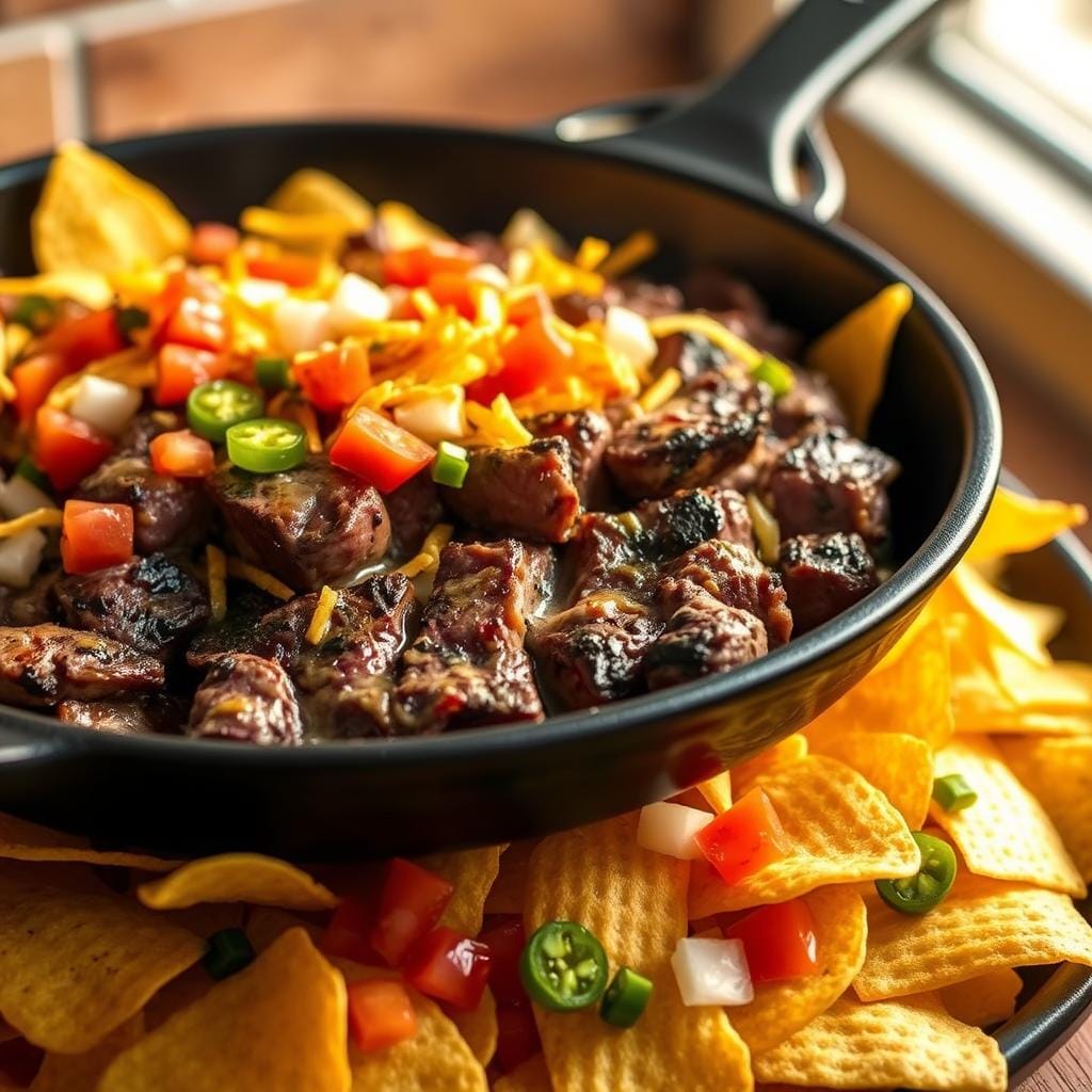 Skillet Steak Nachos Preparation Skillet Steak Nachos Preparation
