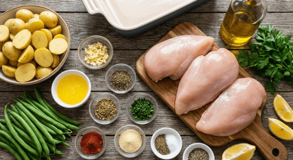 Garlic Herb Chicken Tray Bake