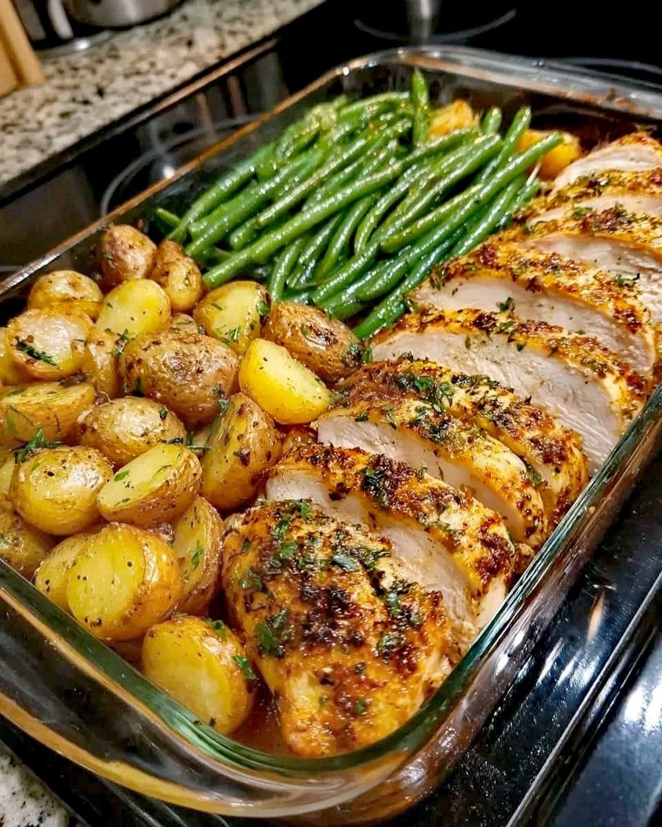 Garlic Herb Chicken Tray Bake